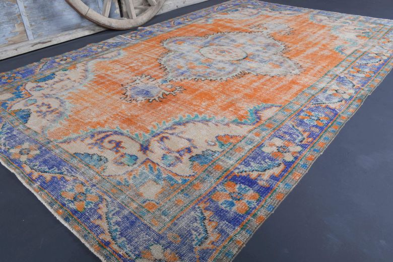 6x10 Handmade Vintage Anatolian Area Rug