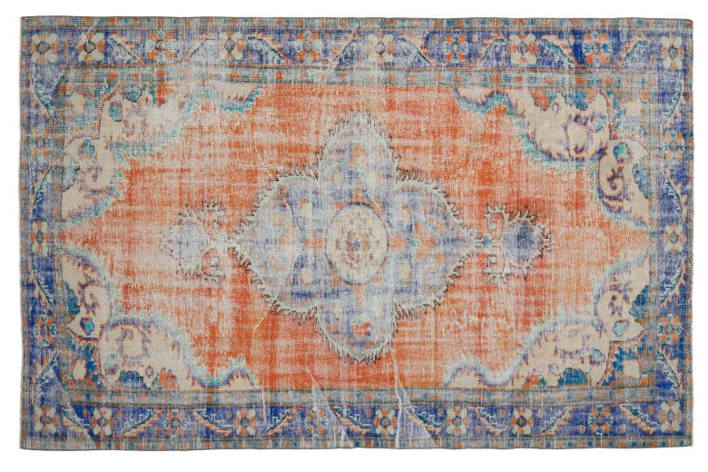 6x10 Handmade Vintage Anatolian Area Rug