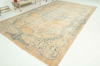 6 'x 10' Antique Washed Anatolian Oriental Area Rug from 1950s - Thumbnail