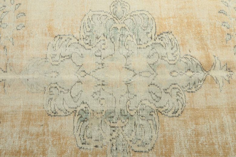 6 'x 10' Antique Washed Anatolian Oriental Area Rug from 1950s