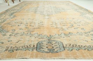 6 'x 10' Antique Washed Anatolian Oriental Area Rug from 1950s - Thumbnail