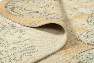 6 'x 10' Antique Washed Anatolian Oriental Area Rug from 1950s - Thumbnail