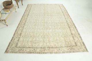 Vintage Beige Large Area Rug - Thumbnail