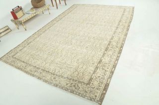 Vintage Beige Large Area Rug - Thumbnail