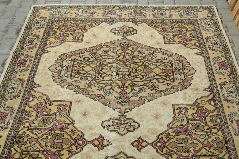 Vintage Anatolian Brown Area Rug