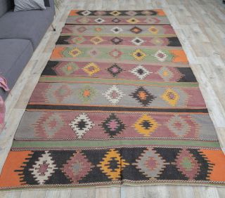 6x13 Vintage Kilim Handmade Rug - Thumbnail