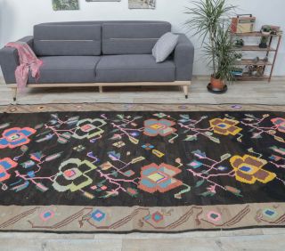 6x15 Azerbaijan Vintage Oversize Kilim Rug - Thumbnail