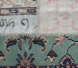 5x6 Rug Vintage Patchwork Handmade Area Rug - Thumbnail