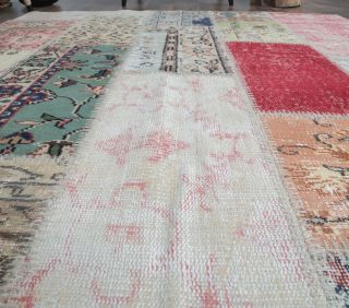 5x6 Rug Vintage Patchwork Handmade Area Rug - Thumbnail