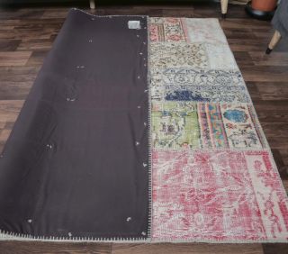 5x6 Rug Vintage Patchwork Handmade Area Rug - Thumbnail