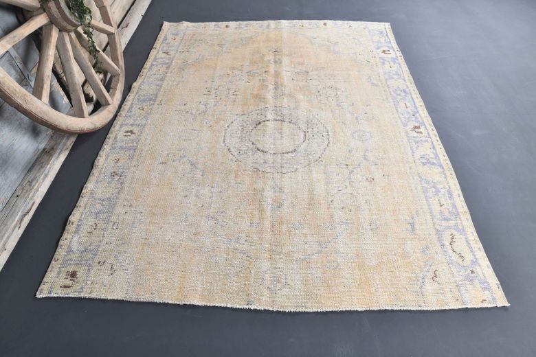 Vintage Orange Anatolian Area Rug