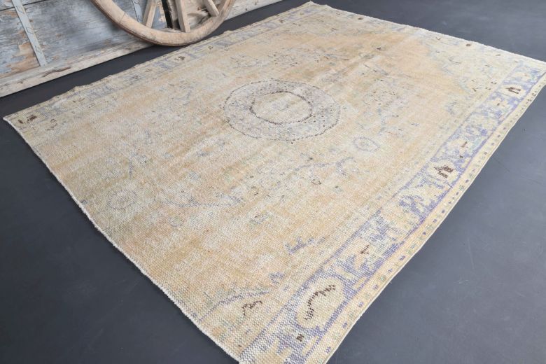 Vintage Orange Anatolian Area Rug