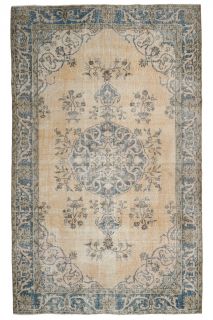 6x9 Handmade Vintage Large Area Rug - Thumbnail