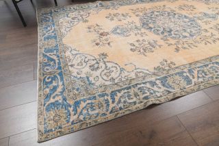 6x9 Handmade Vintage Large Area Rug - Thumbnail