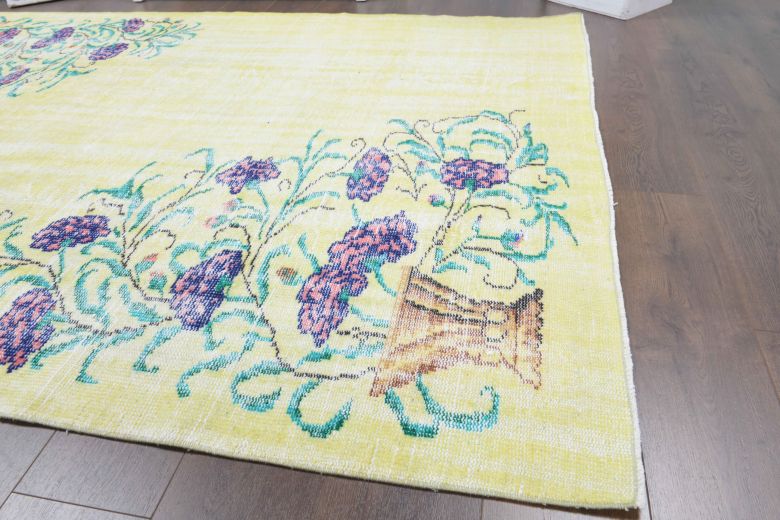 6x9 Handmade Vintage Area Oushak Rug