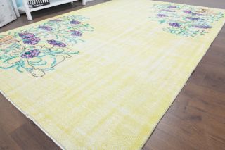 6x9 Handmade Vintage Area Oushak Rug - Thumbnail