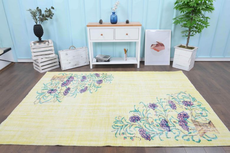 6x9 Handmade Vintage Area Oushak Rug