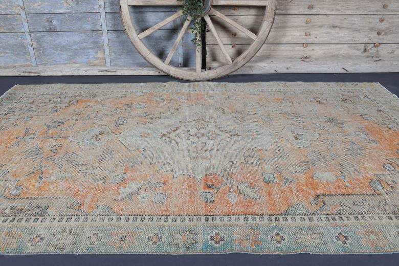 6x9 Handmade Antique Area Anatolian Rug