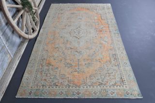 6x9 Handmade Antique Area Anatolian Rug - Thumbnail