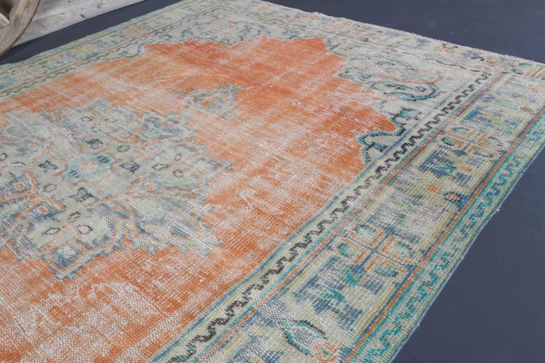 6x9 Handmade Antique Area Anatolian Rug