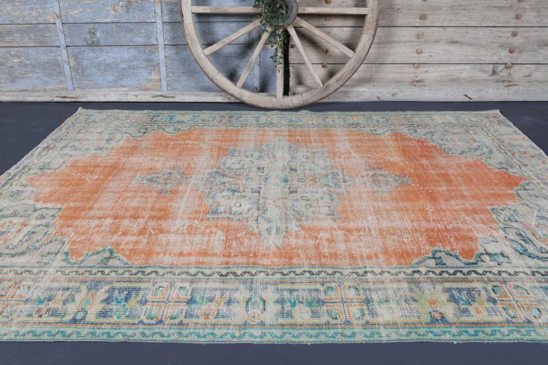 6x9 Handmade Antique Area Anatolian Rug
