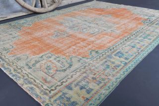 6x9 Handmade Antique Area Anatolian Rug - Thumbnail