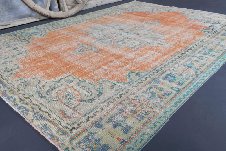6x9 Handmade Antique Area Anatolian Rug
