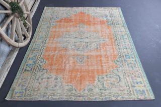 6x9 Handmade Antique Area Anatolian Rug - Thumbnail