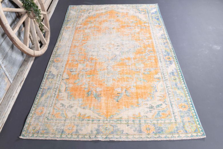 6x9 Antique Oriental Area Rug