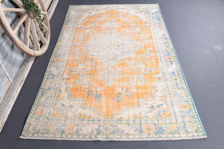 6x9 Antique Oriental Anatolian Area Rug