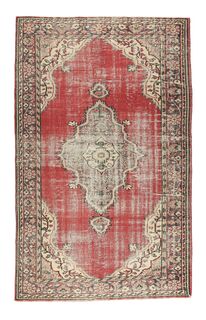 Vintage Red Anatolian Area Rug - Thumbnail