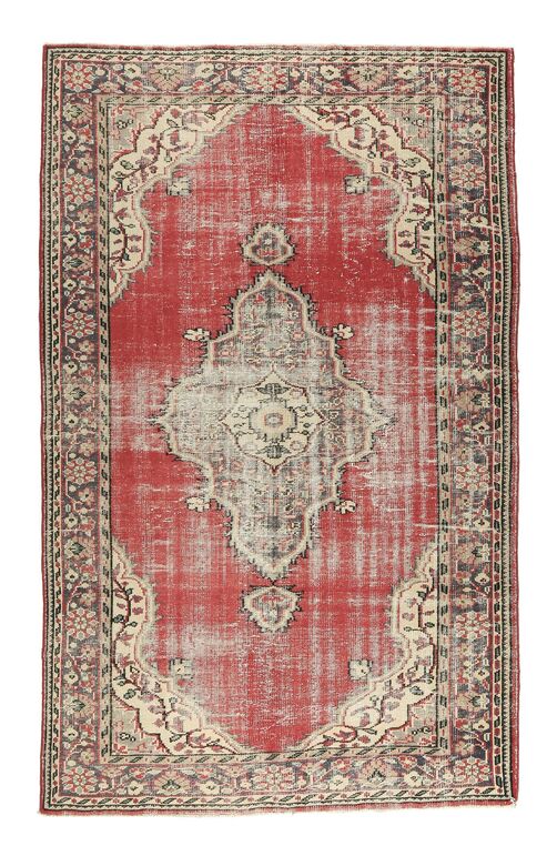 Vintage Red Anatolian Area Rug
