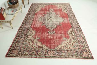 Vintage Red Anatolian Area Rug - Thumbnail