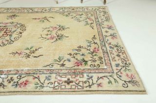 Vintage Beige Area Anatolian Rug - Thumbnail