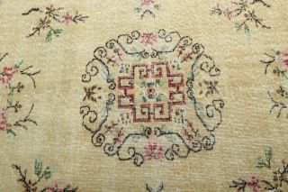 Vintage Beige Area Anatolian Rug - Thumbnail