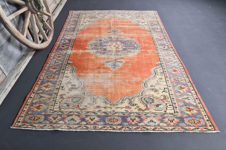 Vintage Red Area Anatolian Rug