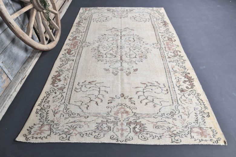 Vintage Beige Large Area Rug