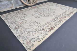 Vintage Beige Large Area Rug - Thumbnail