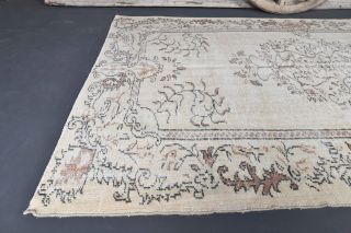 Vintage Beige Anatolian Area Rug - Thumbnail