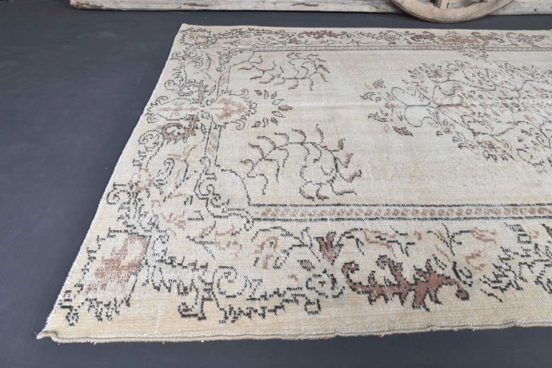 Vintage Beige Anatolian Area Rug