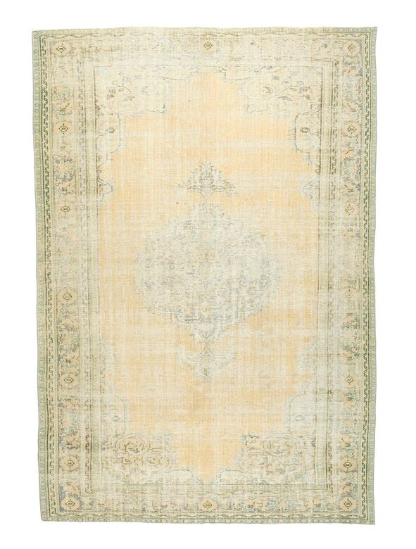 Vintage Orange Anatolian Area Rug