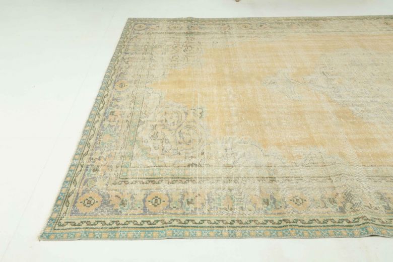 Vintage Orange Anatolian Area Rug