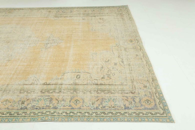 Vintage Orange Anatolian Area Rug