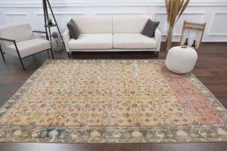 7x10 Handmade Vintage Area Rug - Thumbnail