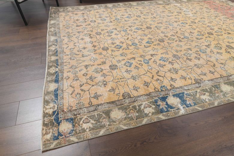 7x10 Handmade Vintage Area Rug