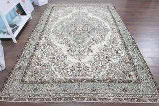 7x10 Handmade Oushak Vintage Area Rug - Thumbnail