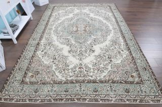 7x10 Handmade Vintage Area Rug - Thumbnail