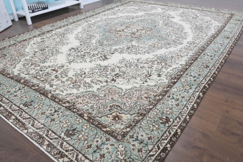 7x10 Handmade Vintage Area Rug