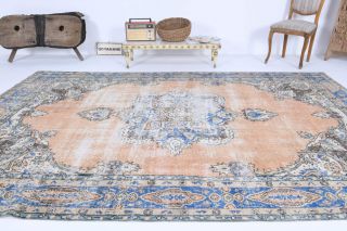 Vintage Oriental Oushak Rug - Thumbnail