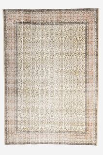 Vintage Hereke Floral Area Rug - Thumbnail